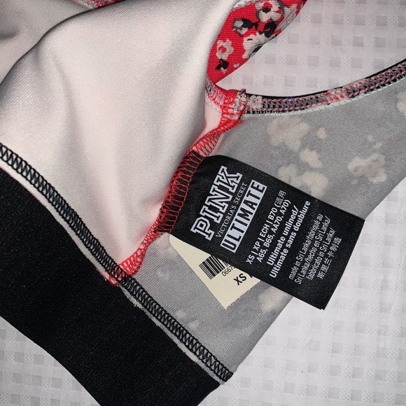 New Victoria’s Secret Pink Ultimate Sports Bra Floral XS - Picture 4 of 12